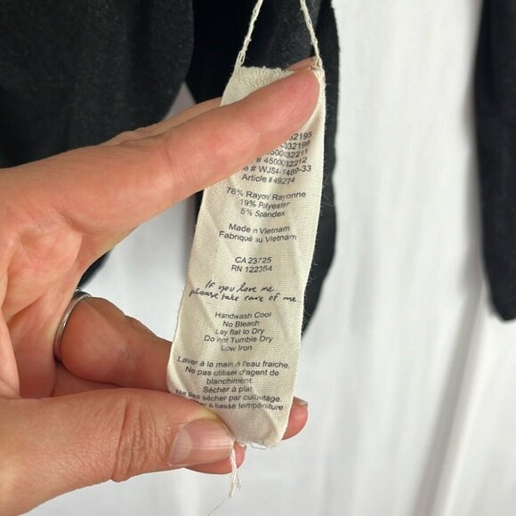 Aritzia Wilfred La Rivière Black Rayon Split Open-Back Long Sleeve Sweater - Picture 7 of 10